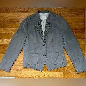 Banana Republic Heritage Gray Women's Jacket with Studded Collar